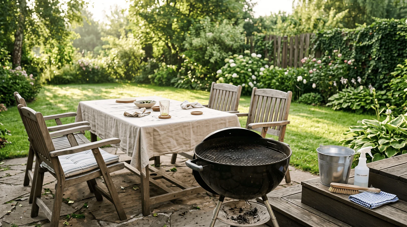 Sprzątanie po grillu i letnim przyjęciu w ogrodzie – ruszt, meble, plamy krok po kroku