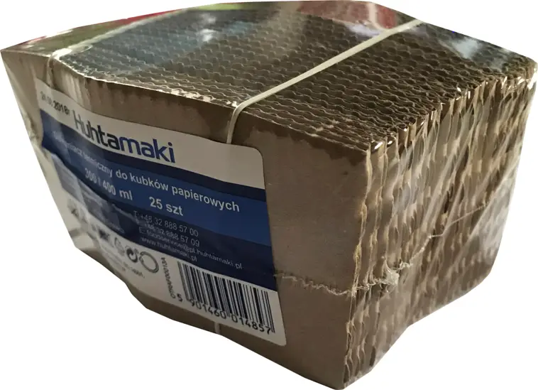 Owijka termiczna do kubka pap. 300-400ml fi 90mm 100szt kolor KRAFT