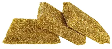 Wytrzymały zmywak kuchenny, pokryty warstwą delikatnej metalowej siateczki o specjalnych właściwościach. Idealnie sprawdza się podczas usuwania ciężkich zabrudzeńz teflonu i innych delikatnych powierzchni a także podczas szorowania przypalonych i inten...