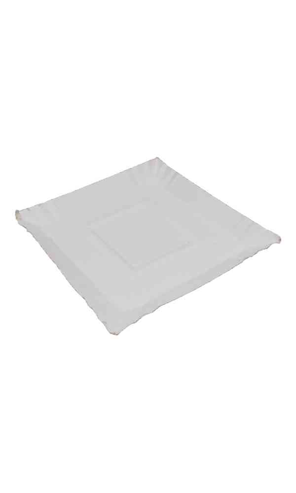 Tacka papierowa biała 23x25 cm do żywności, opakowanie 100 sztuk