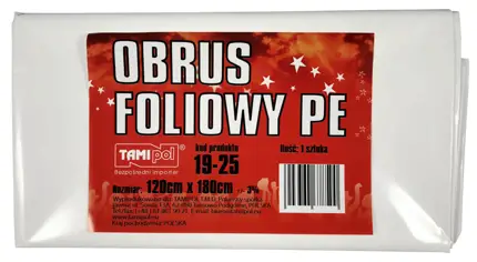 Obrus foliowy 120/180 BIAŁY 1 szt