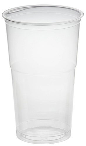 Kubek do szejków PET 500ml przezroczysty z pokrywką, opakowanie 50 sztuk