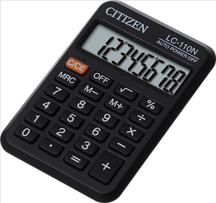 Kalkulator Citizen LC-110N czarny z wyświetlaczem 12-cyfrowym i funkcją auto power off