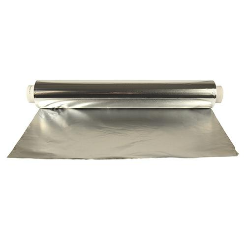 Folia aluminiowa 29cm szerokości 72m długości 0,9kg w kartonie z ostrzem do cięcia.