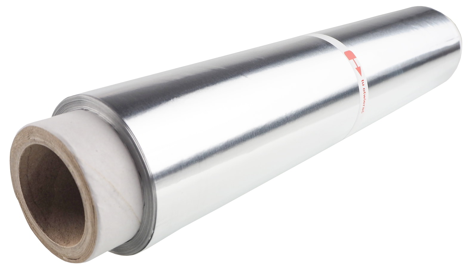 Folia aluminiowa 29cm szerokości 72m długości 0,9kg w kartonie z ostrzem do cięcia.