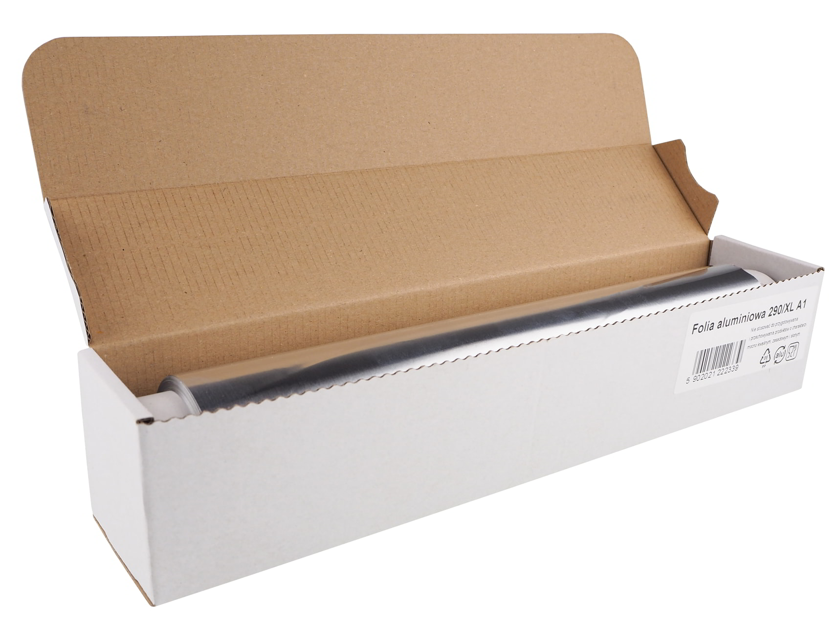 Folia alum. 29cm / 0,9kg w kartonie72mb grubość folii 12,5my Folia aluminiowa gruba posiada szerokie zastosowanie w przemyśle spożywczym, gastronomicznym, cateringu. Idealnie nadaje się do pieczenia, utrzymuje świeżość produktów zapobiegając wysychaniu. Idealna do pakowania i przyrządzania potraw. Doskonale spra...