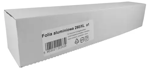 Folia alum. 29cm / 0,9kg w kartonie72mb grubość folii 12,5my