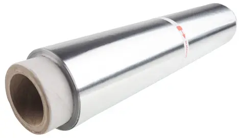 Folia aluminiowa 29cm szerokości 72m długości 0,9kg w kartonie z ostrzem do cięcia.