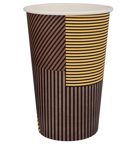 Kubek papierowy 330ml Linie bia/br 50szt średnica 80mm Kubki papierowe na kawę ma na wyposażeniu każda kawiarnia czy restauracja. Coraz częściej sami robimy sobie kawę w jednorazowym kubku papierowym. Są one bezpieczne zarówno do napojów zimnych jak i gorących typu kawa, herbata, gorąca czekolada, grzaniec...