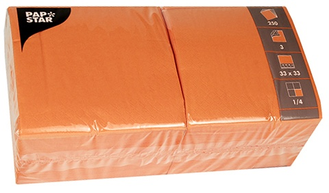 Serwetka kolorowa 33/33 3war. 250szt NEKTARYNKOWA Serwetki gastronomiczne składane 1/4 o wymiarach33 x 33cm,to wysokiej jakości produkty przeznaczone do użytku zarówno w lokalach gastronomicznych jak i w domu. Serwetki znajdą zastosowanie w wielu sytuacjach i warunkach. Wykonane z celulozy. Opakowanie...