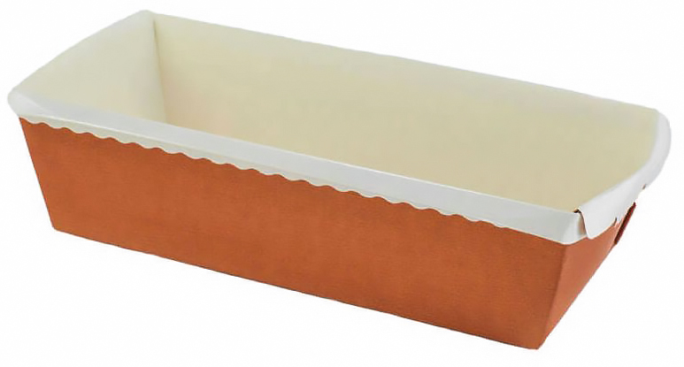 Foremka papierowa prostokątna OPTIMA 180x80x55mm kolor terracota brąz do pieczenia ciast
