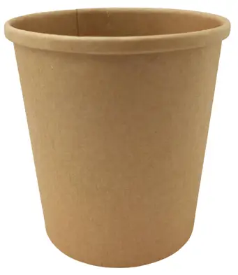 Pojemnik na zupę papierowy 450ml kraft, średnica 97mm, jednorazowy