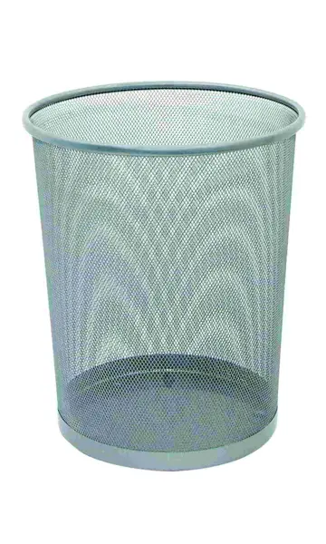 Kosz biurowy siatka 15L Okrągły Srebrny