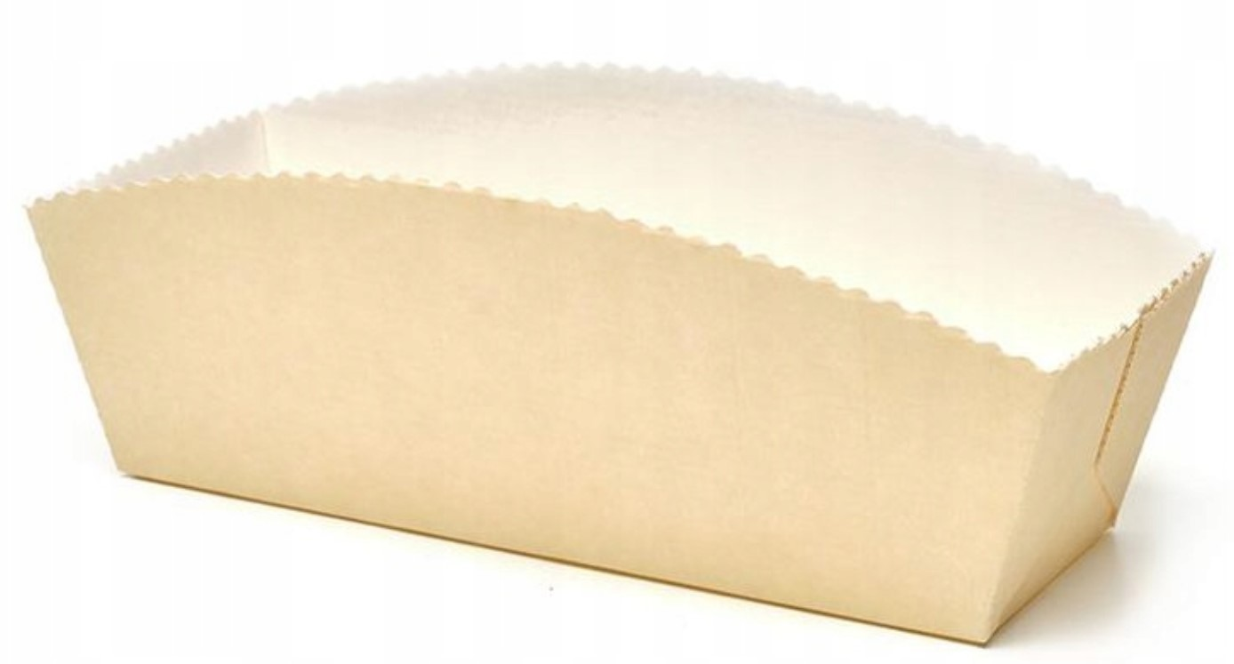 Foremka Papierowa EASY BAKE ŁÓDKA Beż 180x65x75 1szt Sztywne, wykonane z eleganckiej tektury foremki Easy Bake. Nie trzeba ich smarować, myć, zachowują swój kształt nawet po napełnieniu półpłynnym ciastem. Foremka papierowa to funkcjonalna i estetyczna forma wielokrotnego użytku, przeznaczona do wypieku ...