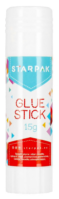 Klej w sztyfcie Starpak 15g, biały, opakowanie pojedyncze