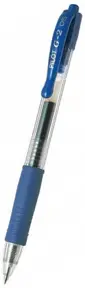 Długopis PILOT G2-07 Żelowy NiebieskiNiebieski Klasyczny długopis żelowy w przezroczystej obudowie z szybkoschnącym tuszem na bazie oleju. Długość lini pisania: 1700m. Grubość lini pisania: 0,70mm. Kolor tuszu: niebieski