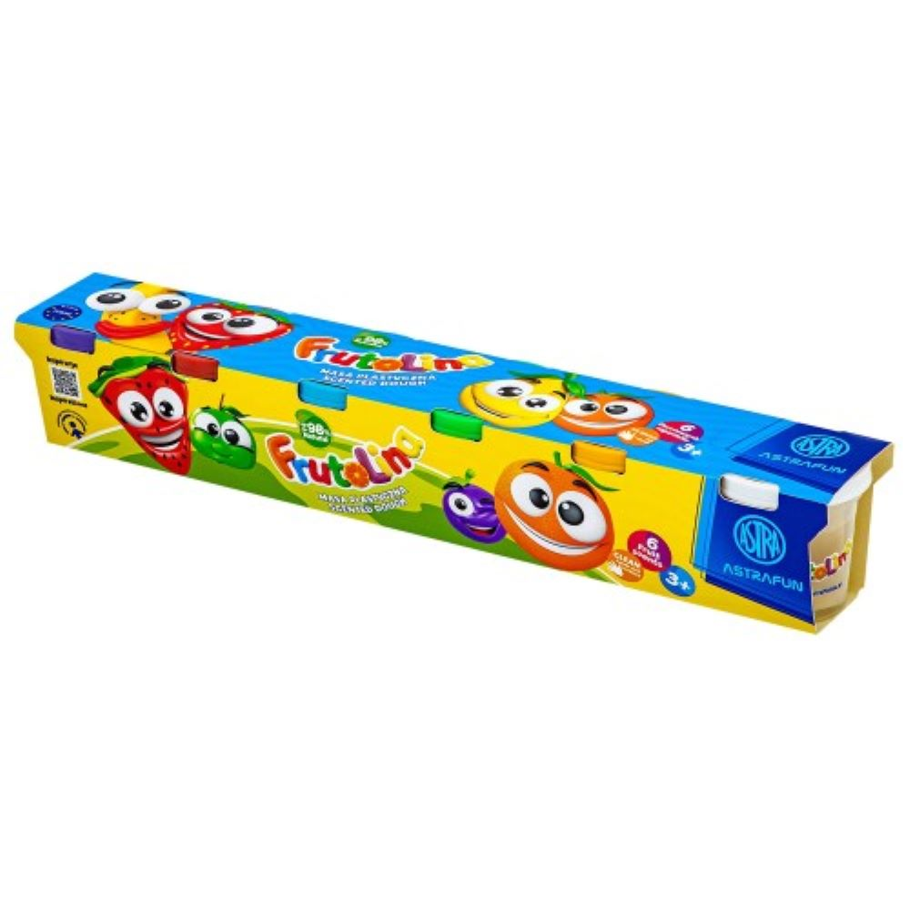 Masa plastyczna Frutolina zestaw 6 tubek po 100g Astra z kolorowymi postaciami owców.