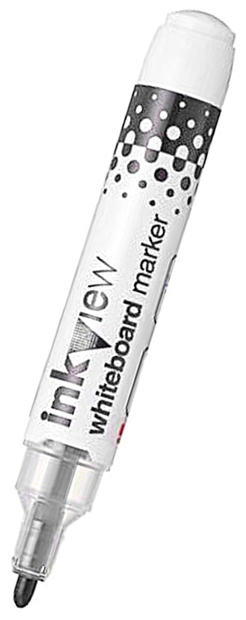 Marker suchościeralny Inkey do tablic białych z czarnym tuszem i skośnym końcówką.