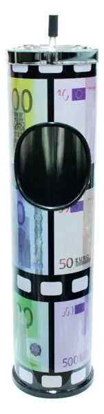 Popielnica stal/chrom MAŁA 8L/wys.57cm/śred.15cm