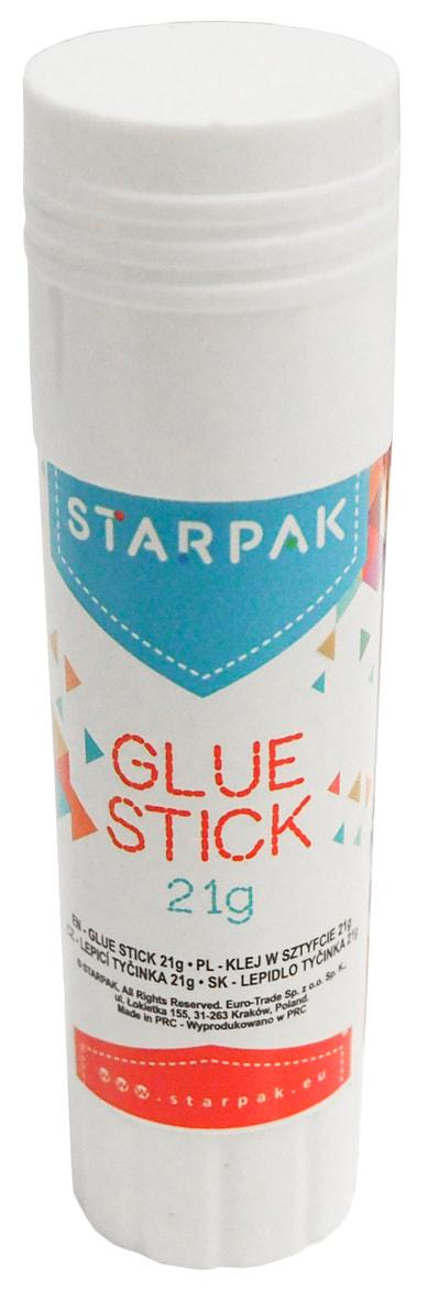 Klej w sztyfcie Starpak 21g biały, bezbarwny, do papieru i kartonu.