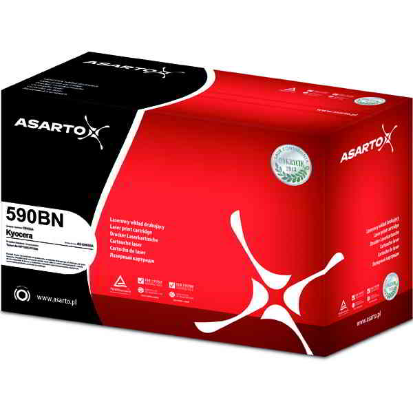 Toner KYOCERA TK590BN czarny 7000 stron ASARTO w czerwono-czarnym opakowaniu