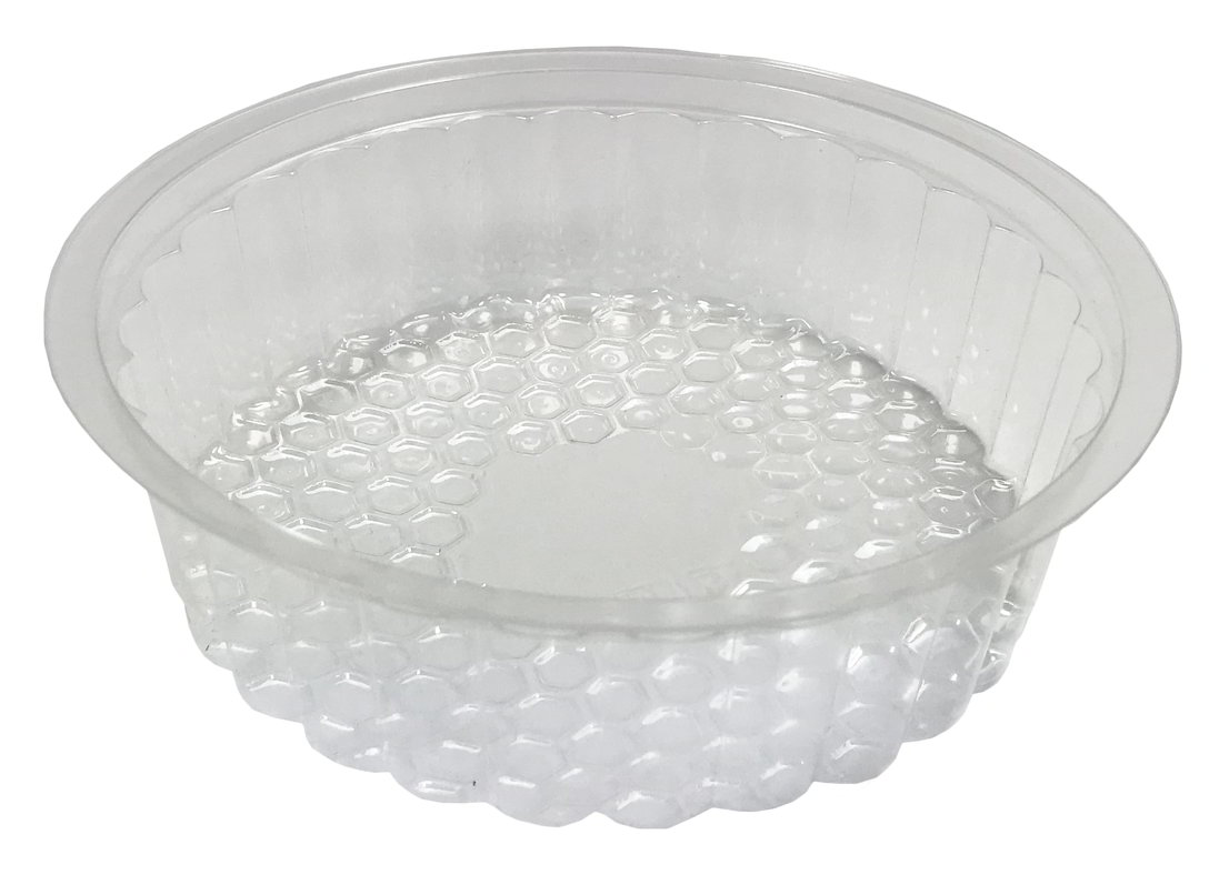 Pojemnik PS okrągły 350ml przezroczysty z transparentną pokrywką, pojedyncza sztuka