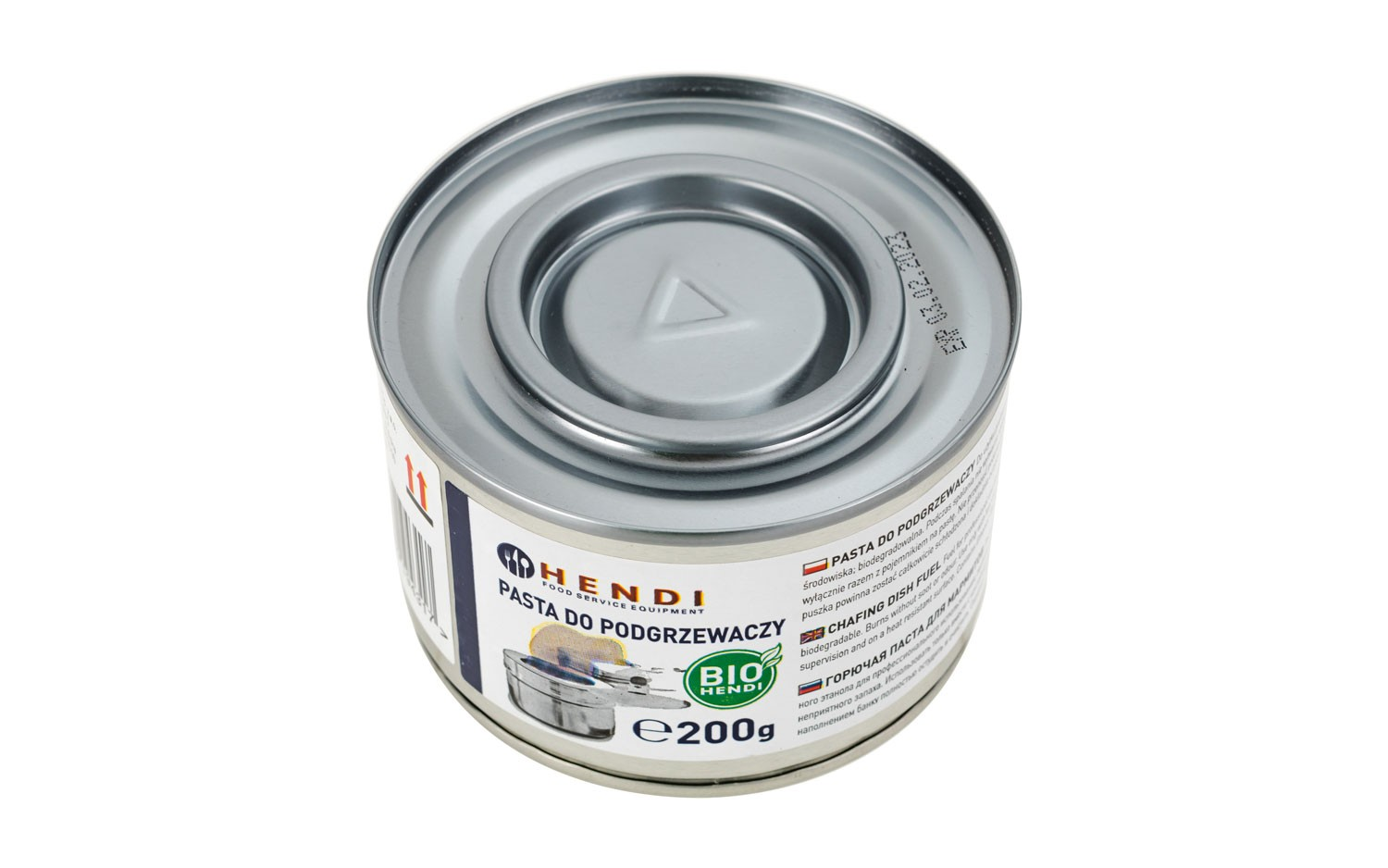 HENDI Pasta do podgrzewaczy 200g w metalowym pojemniku ze srebrną pokrywką
