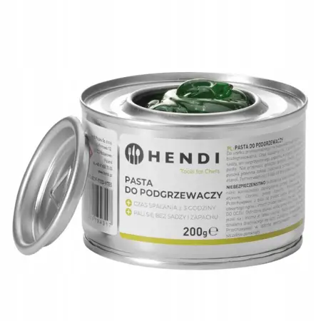 HENDI Pasta do podgrzewaczy 200g w metalowym pojemniku z zielonym wkładem