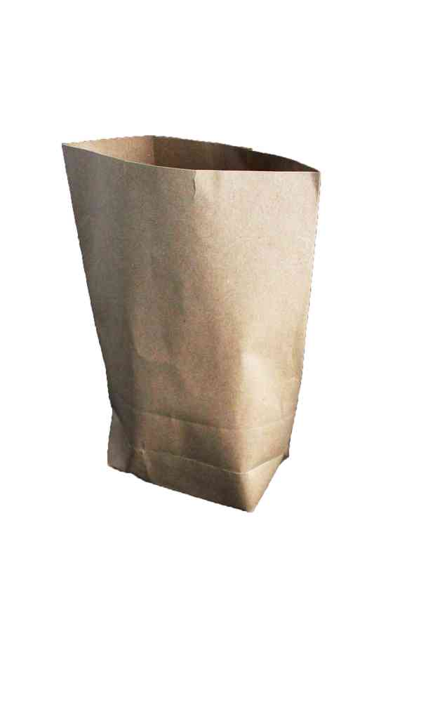 Torebki papierowe 1,5 KG "6" 10kg Szare Makulatura bez Atestu Torebka papierowa 1,5 kg ze szarego papieru makulaturowego, klockowa, do pakowania materiałów sypkich.