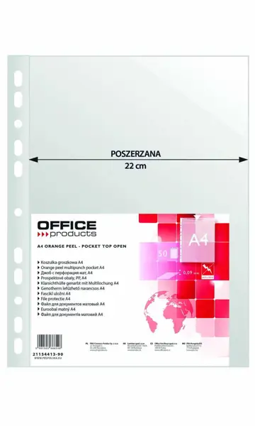 Obwoluta  A4 Poszerzana 90um 50sztGroszkowa