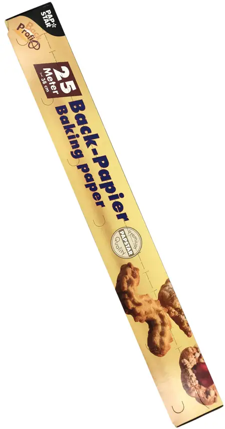 Papier do pieczenia 38cm/25m/378g box obustronnie silikonowany, o gramaturze 40 g/m2