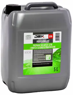 Preparat z łatwością usuwa odciski palców, brud, zacieki wodne i śladny po insektach. Pozostawia lśniące, pozbawione smug powierzchnie oraz świeży zapach. Płyn zapobiega ponownemu osadzaniu się kurzu. Przeznaczony jest od mycia okien, szyb i luster, la...