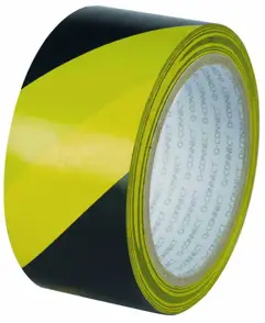 Taśma Ostrzeg.Czarno-Żółta 48mmx33m 48x33 samoklejąca