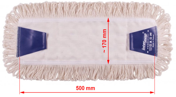 Wysokiej jakości mop bawełniany, z lini ekonomicznej przeznaczony do mycia na mokro i na wilgotno. Nadaje się do wszystkich rodzajów posadzek. Posiada proste kieszenie bez odpływów.
     *Długość: 50 cm.
     *Temperatura prania: 90°C
     *Ilość cy...