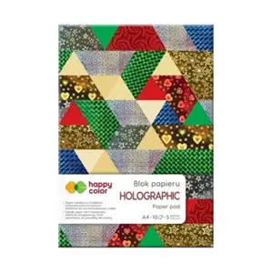Blok HOLOGRAFICZNY A4 10 kart 70g Happy Color