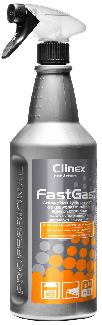 Gotowy do użycia preparat do usuwania wszelkiego typu tłustych i olejowych zabrudzeń. Dzięki zdolności do emulgowania tłuszczu, rozpuszcza silne i uporczywe zabrudzenia olejowo tłuszczowe, przypalone resztki jedzenia. Nie pozostawia smug i zacieków na ...