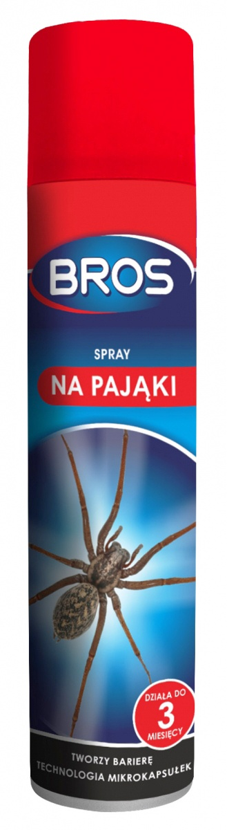 BROS spray na pająki 250ml aerozol o działaniu natychmiastowym w czerwono-niebieskim opakowaniu