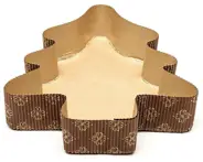 Foremka papierowa CHOINKA MAŁA 160x140x35 brązowa-złoty wzorek  1szt