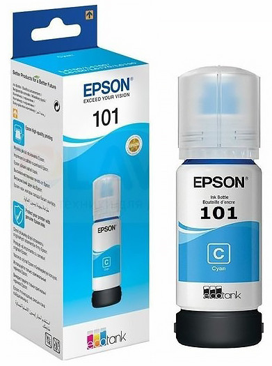 Tusz EPSON ECO TANK 101 127ml cyan do drukarek serii L4150-L6190, butelka w opakowaniu