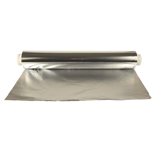 Folia aluminiowa 44 cm, 75 m, 12,5 μm grubości w kartonie z ostrzem do cięcia, 1,4 kg