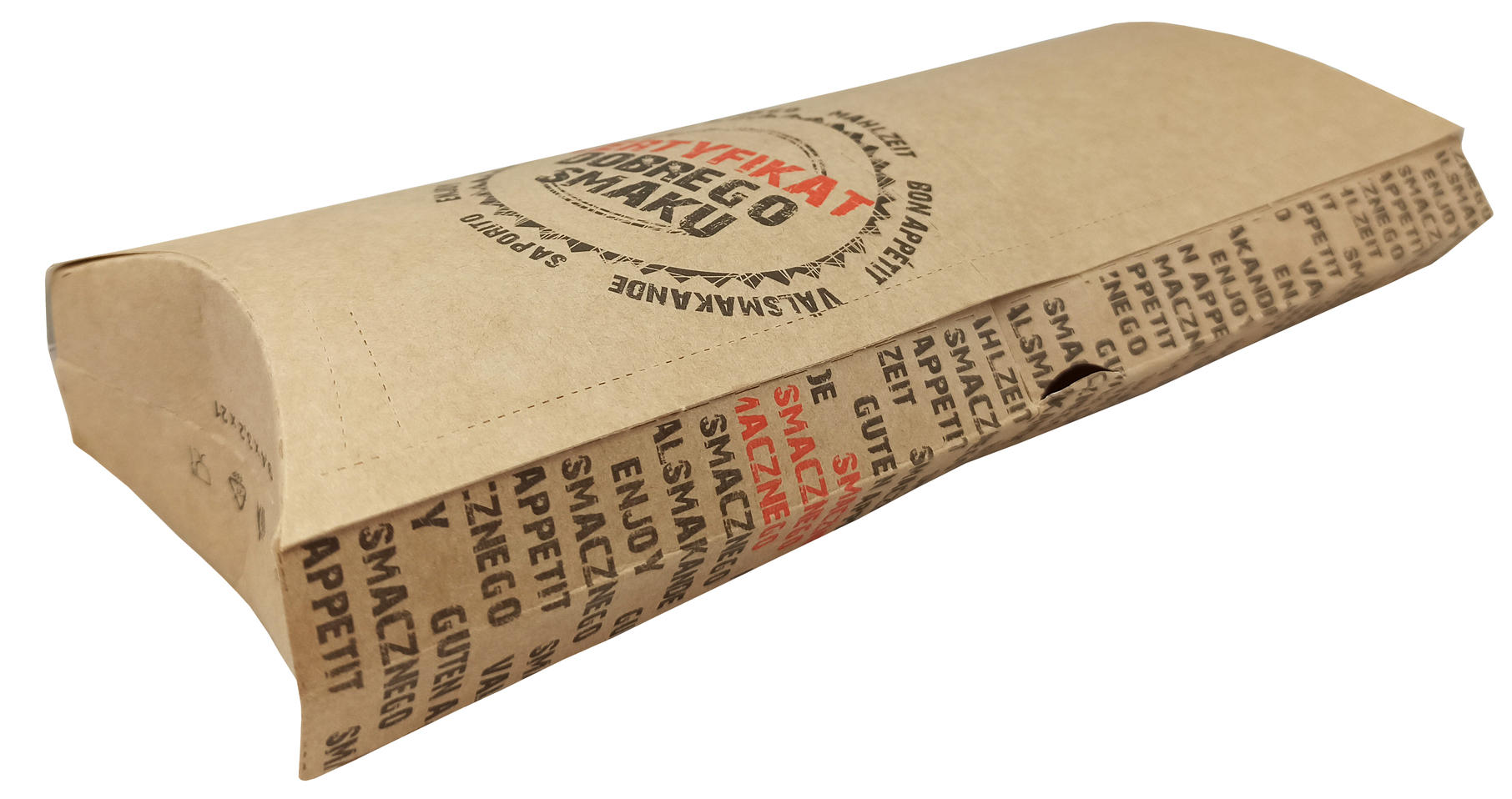 Opakowanie tortilla wrap średnie 100 szt kraft z certyfikatem, wymiary 94x32x210mm