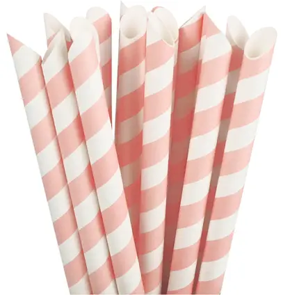 Słomka papierowa fi-12mm / 210mm 250szt PASKI KOLOROWE bubble tea