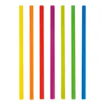 Słomki plastikowe proste 22cm kolor mix opakowanie 500 sztuk