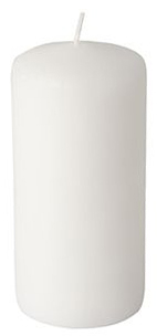 Świeca pieńkowa biała, średnica 6cm, wysokość 11cm, 1 sztuka