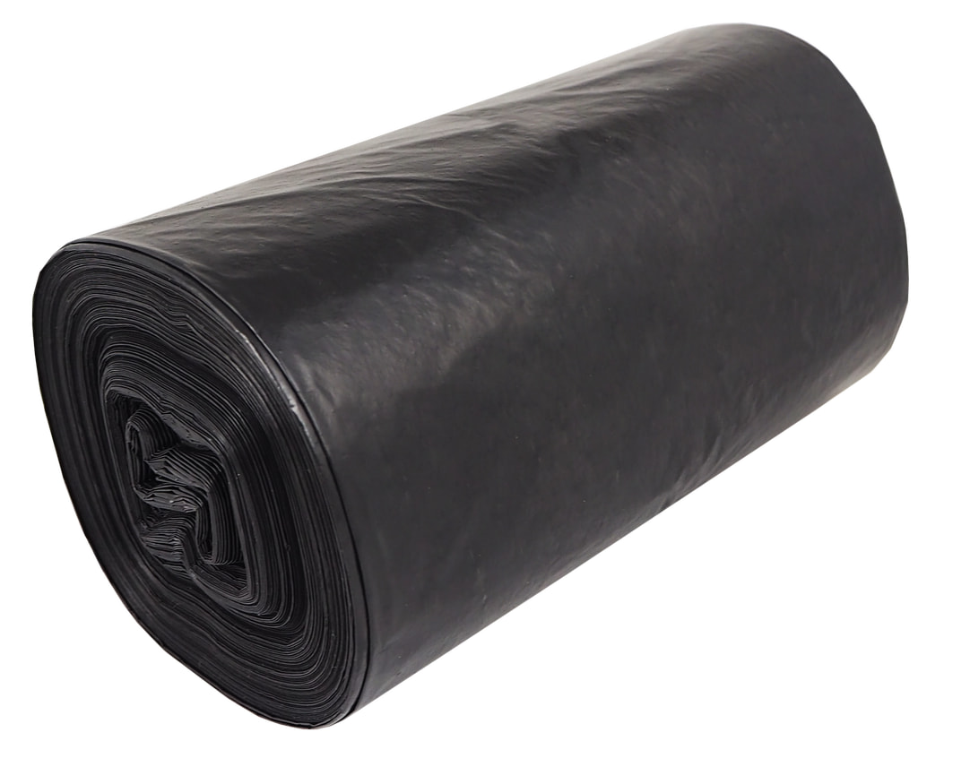 Worki na śmieci LD 35L czarne 50 sztuk w rolce z folii LDPE
