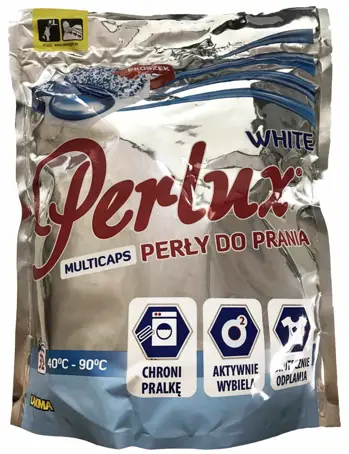 PERLUX kapsułki do prania 24szt. BIAŁE Perlux kapsułki do prania białe Multicaps 24 sztuki do naczyń pralki.