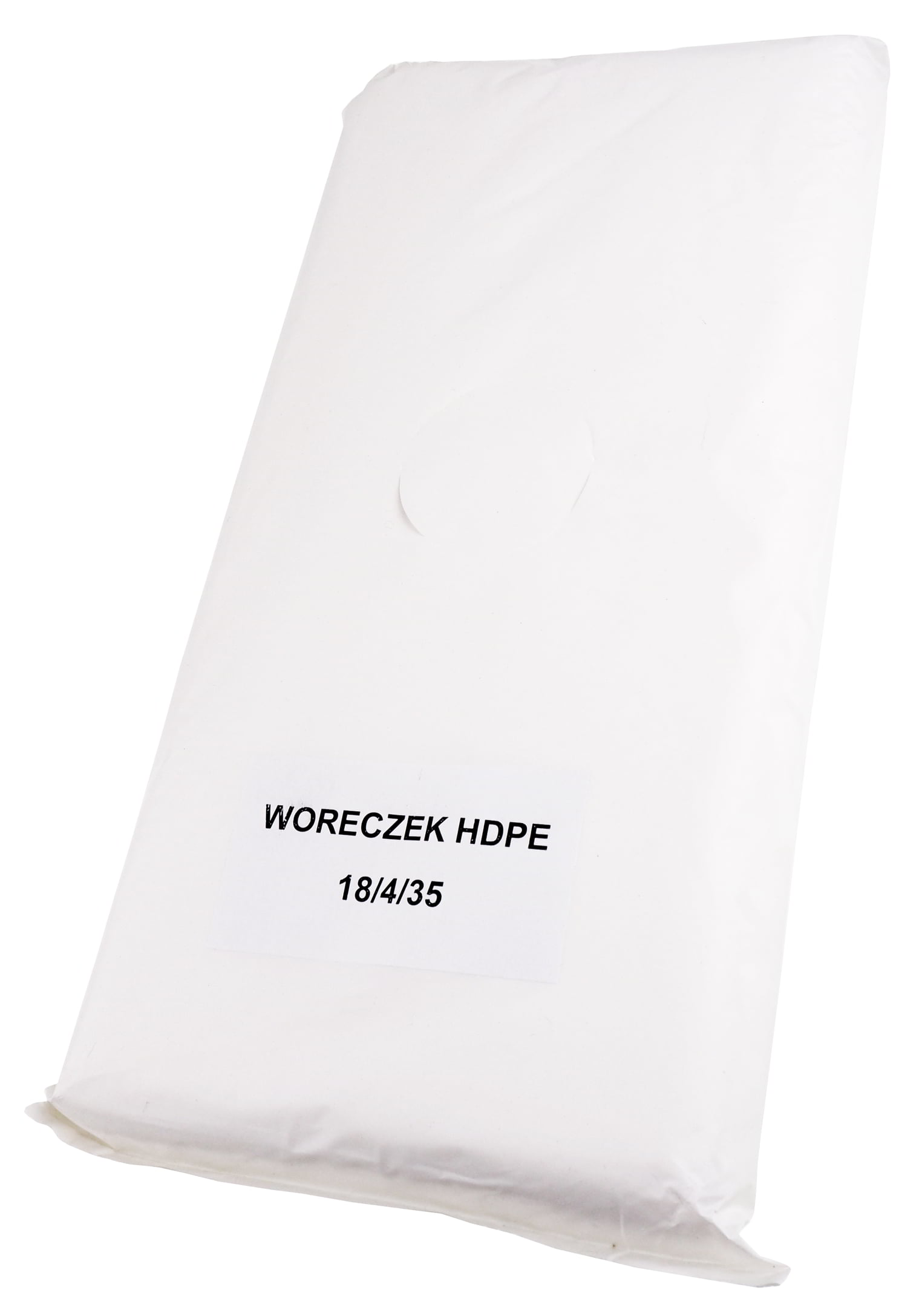 Woreczek HDPE 18/4/35 biały, do pakowania żywności, opakowanie 1000 sztuk