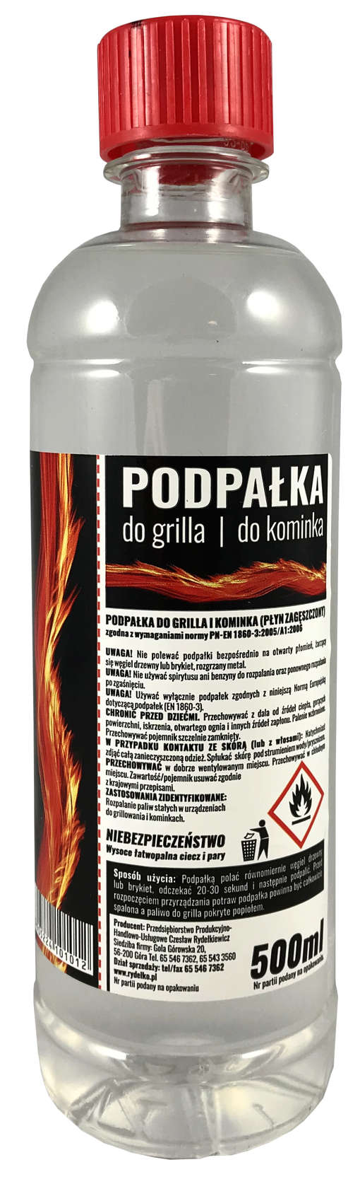 Podpalka płynna to produkt przeznaczony do ułatwienia rozpalenia ognia. Zagęszczona, bezbarwna, wygodna w użyciu, ułatwia rozpalanie ognisk, grilla, kominków i pieców. Skraca czas oczekiwania na płomień i ciepło. Butelka posiada bezpieczne zamknięcie. ...