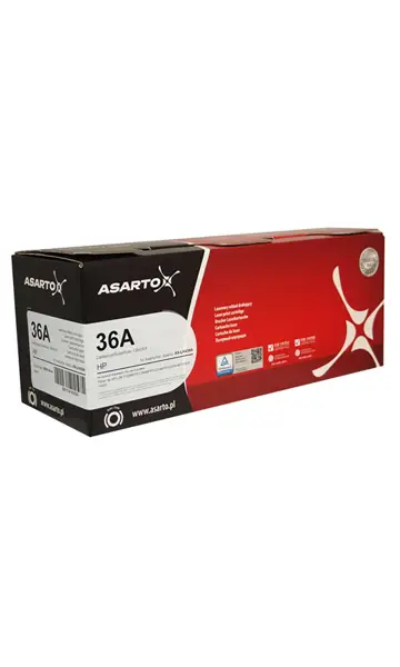 Toner HP 36A CB436A ASARTO w opakowaniu czarno-czerwonym, wydajność 2000 stron