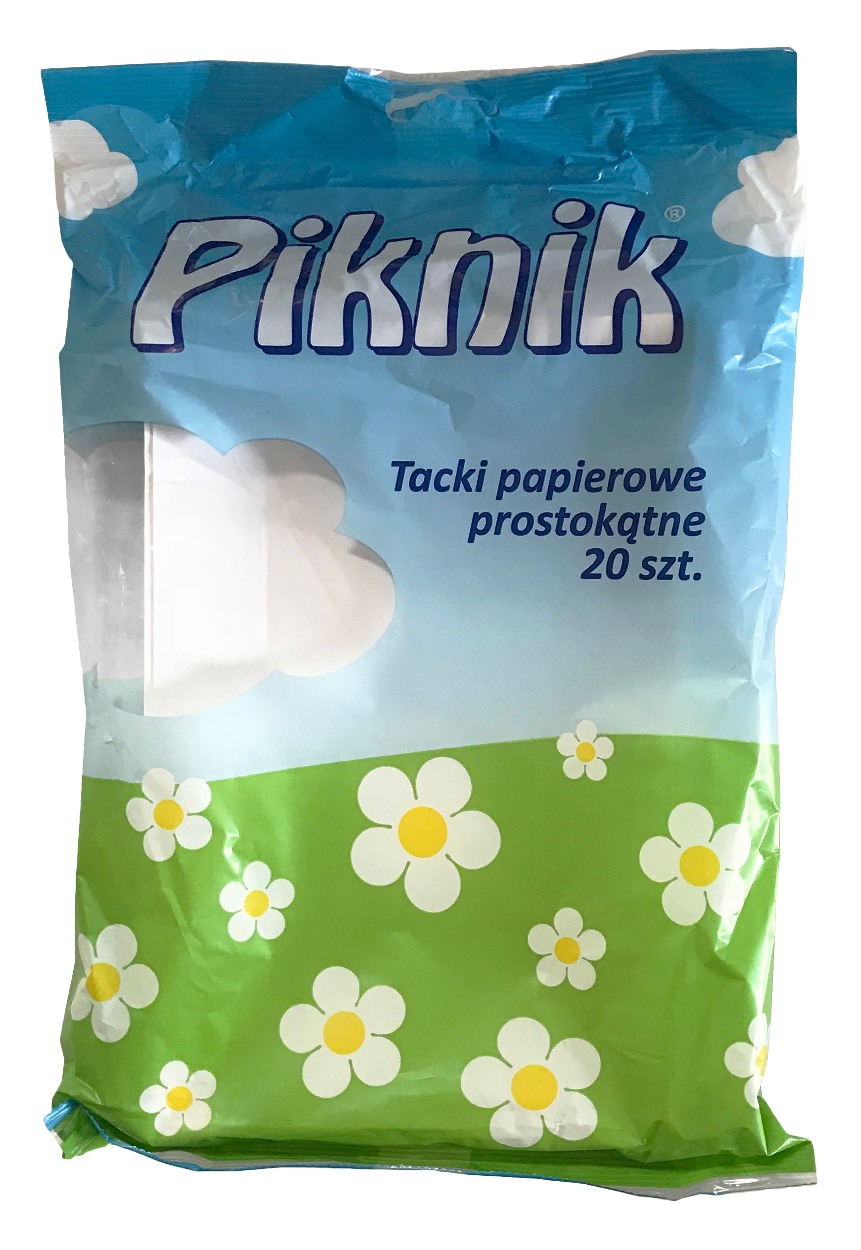 Klasyczna biała tacka papierowa, opakowanie zawiera: 20 szt.